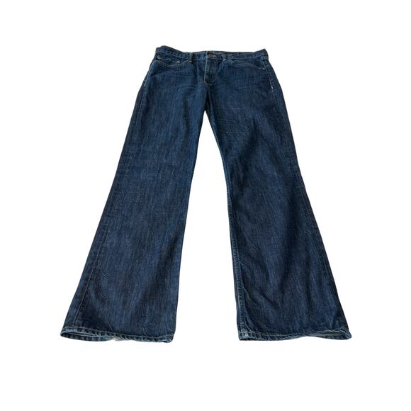 Banana Republic Other - Banana Republic Men's Boot Cut Jeans 35W/32L Dark Wash Denim Distressed